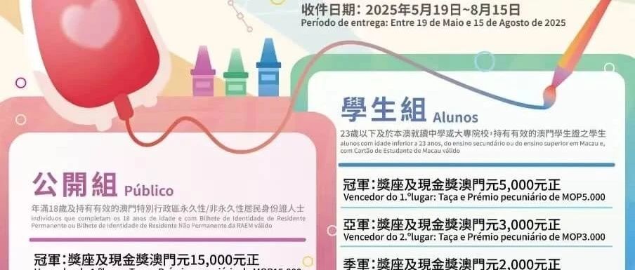 2025澳门卫生局捐血中心海报设计比赛