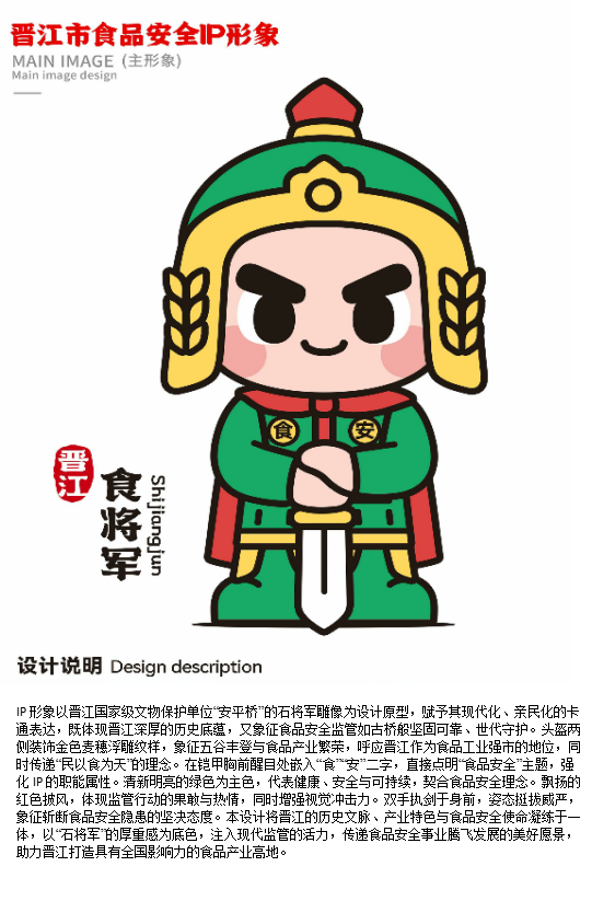 晋江市食品安全IP形象征集活动结果公示